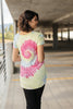 Sassy Swirl Tie Dye Tee In Hot Pink