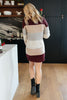 Sentimental Striped Tunic Dress in Burgundy