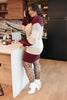 Sentimental Striped Tunic Dress in Burgundy