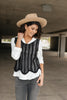 Sheer Scalloped Sweater In Black