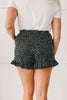 Short Leash Ruffled Shorts In Black
