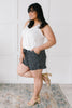 Short Leash Ruffled Shorts In Black