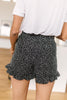 Short Leash Ruffled Shorts In Black