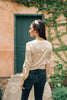 Simple Satin Top in Cream