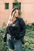 Simple Satin Top in Raven