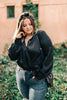 Simple Satin Top in Raven