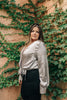 Simple Satin Top in Silver
