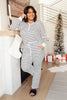 Snuggle in Stripes Pajama Bottoms in White/Black