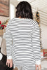 Snuggle in Stripes Pajama Top in White/Black