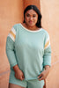 Sporty Stripe Pullover In Mint