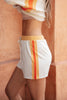 Sporty Stripe Shorts In Oatmeal
