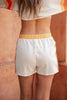 Sporty Stripe Shorts In Oatmeal