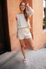 Sporty Stripe Pullover In Oatmeal