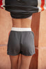 Sporty Stripe Shorts In Charcoal