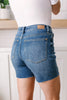 Straight Edge Dark Wash Shorts