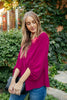 Straight Laced Blouse In Berry