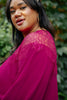 Straight Laced Blouse In Berry