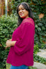 Straight Laced Blouse In Berry