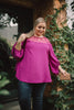 Straight Laced Blouse In Berry