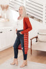 Stripes And Rust Cardigan