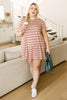 Stripes T-Shirt Dress In Rose
