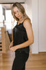 Sure Of Yourself Sheen Camisole in Black