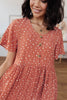 Sweet Dots Dress in Brick