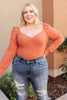 Sweetheart Bodysuit In Pumpkin Spice
