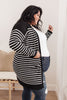 Swift Stripes Pocket Cardigan in Black & White