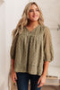 Jessica Swiss Dot Top in Sage