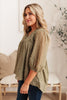 Jessica Swiss Dot Top in Sage