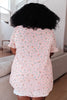 Swiss Dot Top In Blush