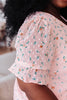 Swiss Dot Top In Blush