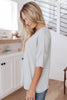 Top Stitch V-Neck In Heather Gray