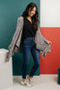 The Avalynn Heathered Cardigan in Smoky Coal