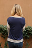 The Bridget Block Top in Navy