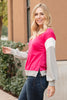 The Bridget Block Top in Rose