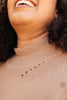 The Clara Turtle Neck Top in Taupe