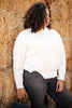 The Clara Turtle Neck Top in White