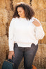 The Clara Turtle Neck Top in White