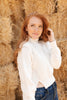 The Clara Turtle Neck Top in White