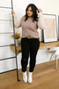 The Ellie Drop Shoulder Top in Taupe