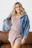 The Go To Romper in Dusty Mauve