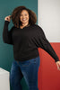 The Lillian Cut-Out Neckline Top in Black