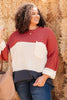 Three Times The Color Sweater in Navy Combo