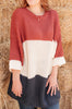 Three Times The Color Sweater in Navy Combo