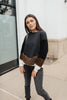 Tie Dye Chevron Pullover In Black