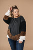 Tie Dye Chevron Pullover In Black