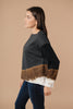 Tie Dye Chevron Pullover In Black