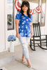 Tie Dye Glory V-neck In Blue